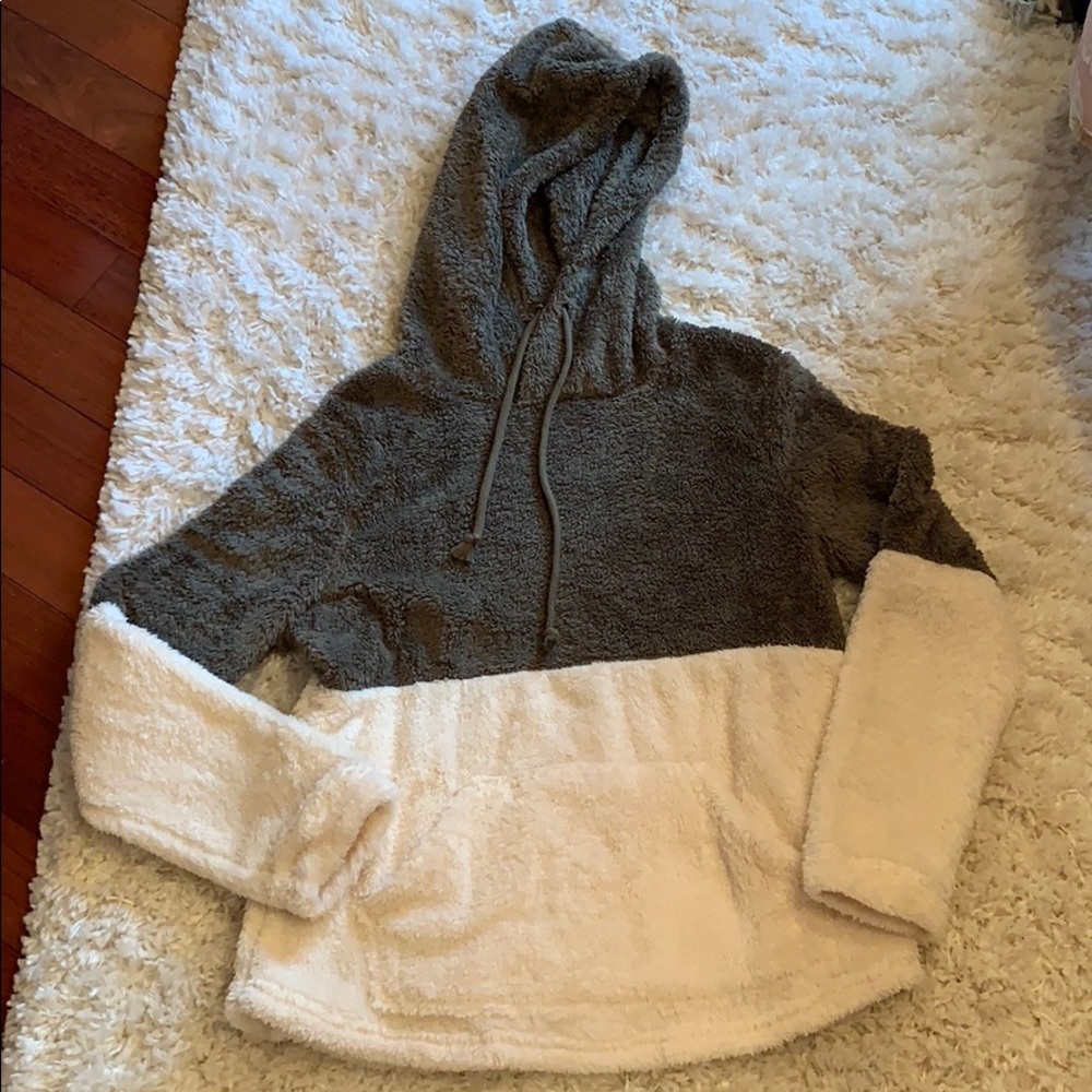 Fuzzy hoodie sweatshirt